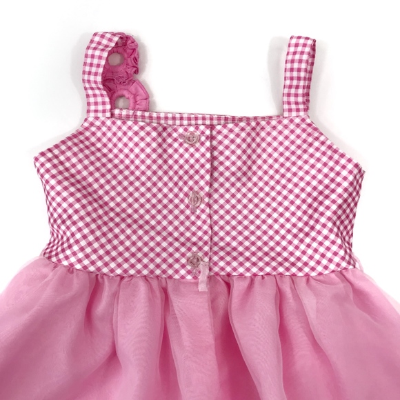 [Baby Armstrong] Pink and White Gingham Dress - Picture 7 of 8
